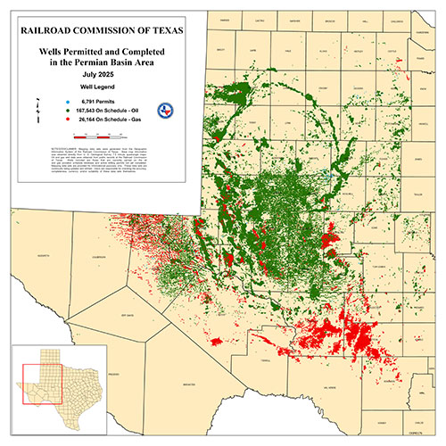 Permian Basin wells permitted and completed