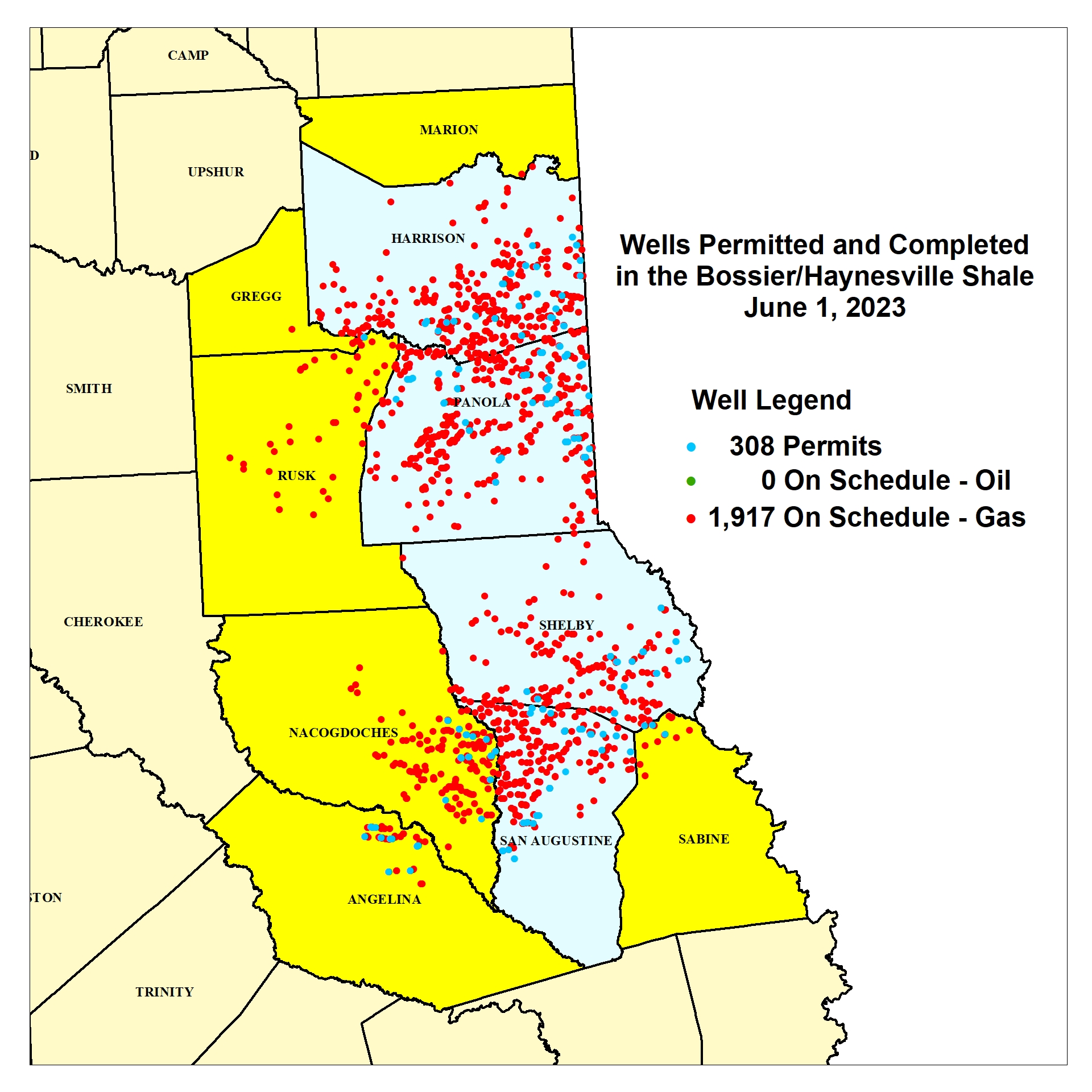 Haynesville Bossier Shale Information   Carthage 202306 