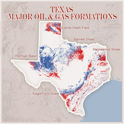 Texas Oil & Gas Formations