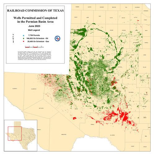 Wells Permitted and Completed in the Permian Basin Area