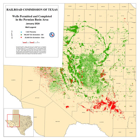 Permian Basin wells permitted and completed